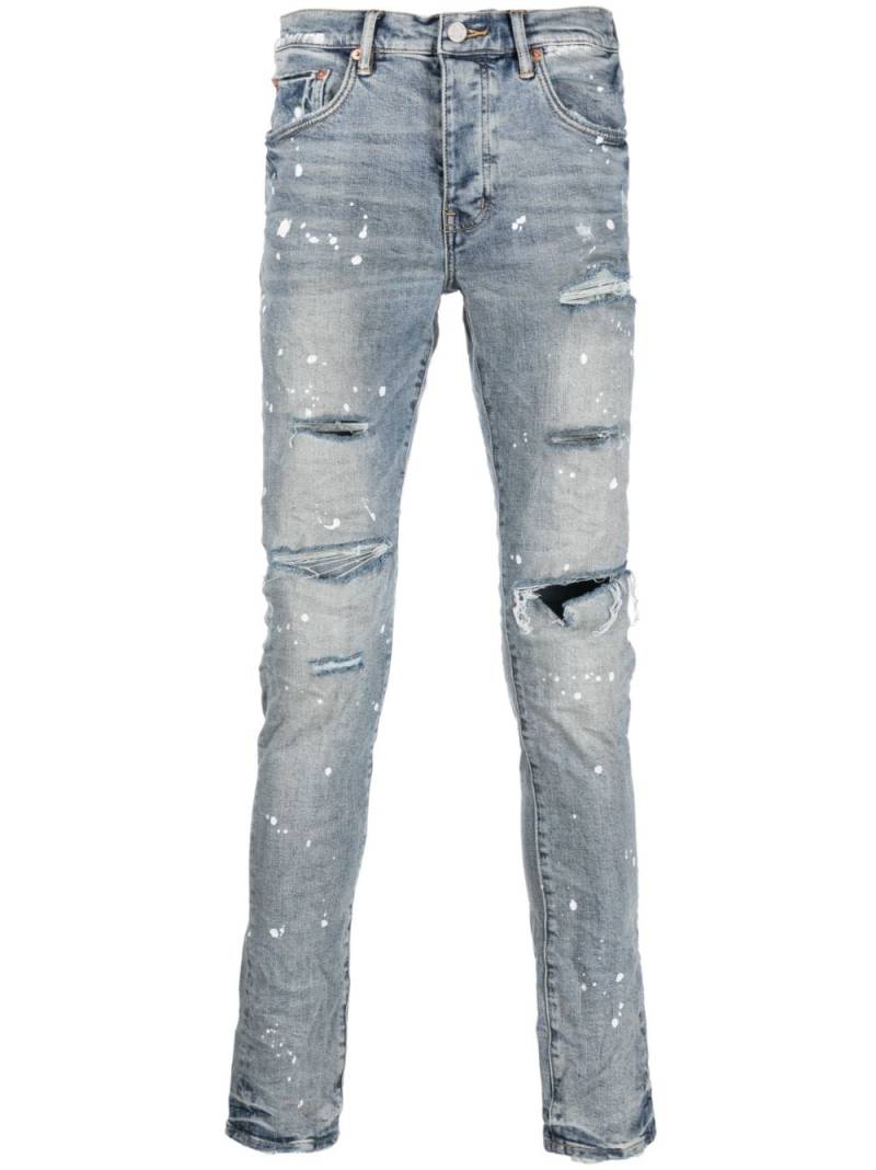 Purple Brand ripped-detail mid-rise jeans - Blue von Purple Brand