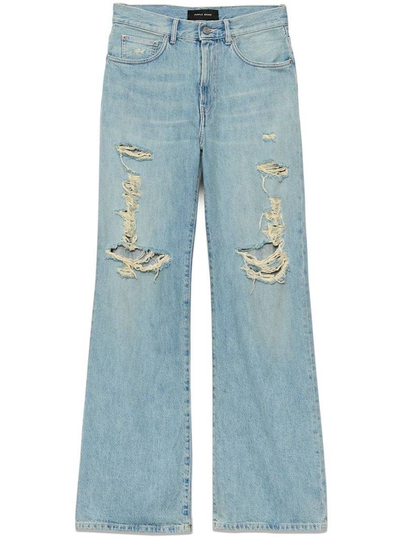 Purple Brand ripped wide-leg jeans - Blue von Purple Brand