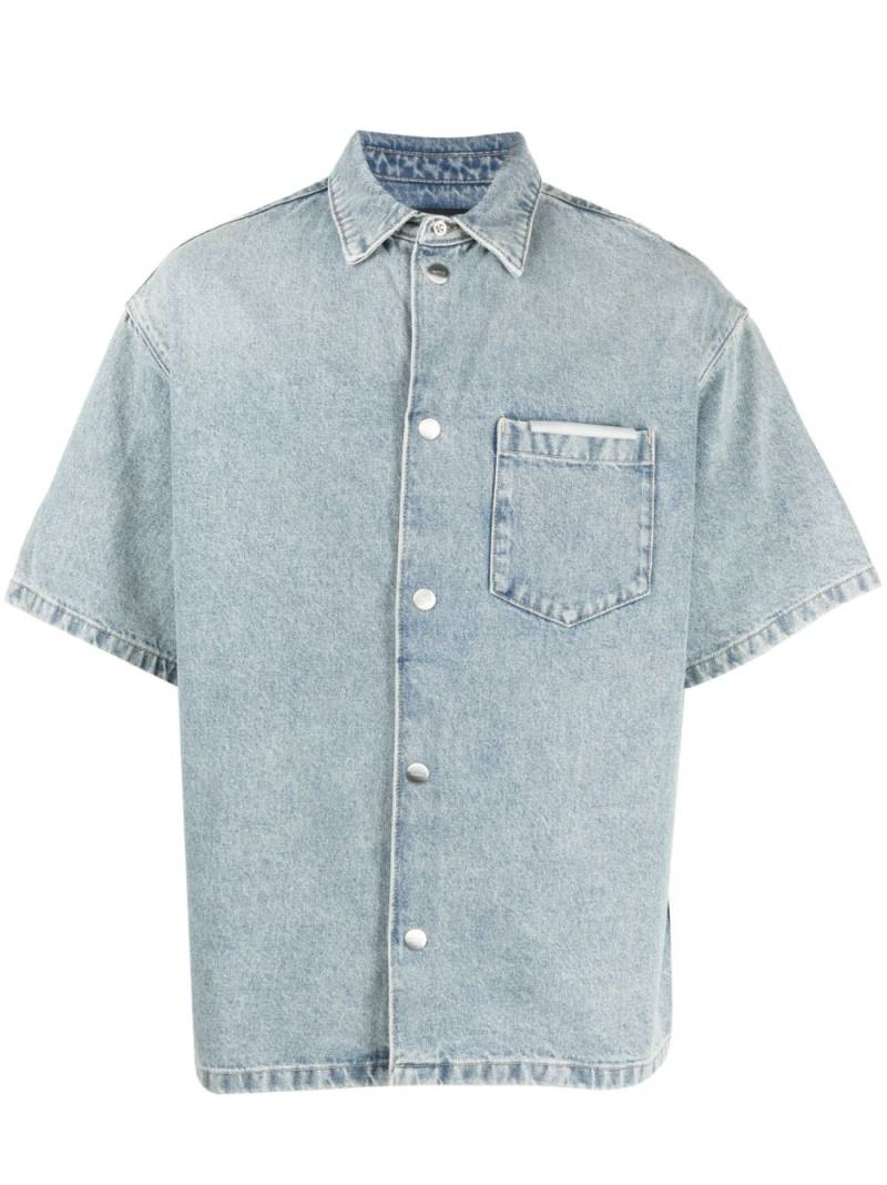 Purple Brand short-sleeve denim shirt - Blue von Purple Brand