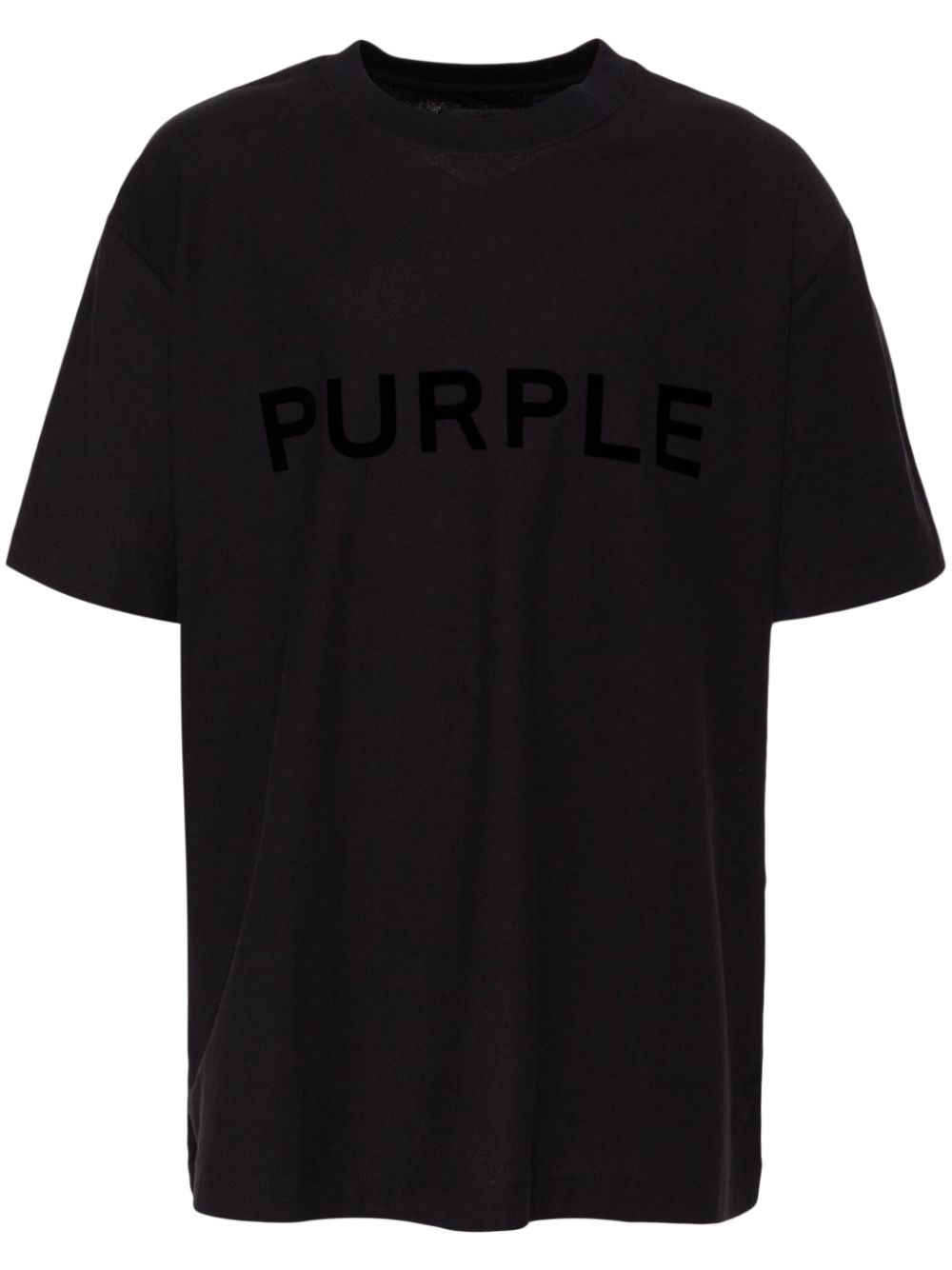 Purple Brand textured wordmark T-shirt - Black von Purple Brand