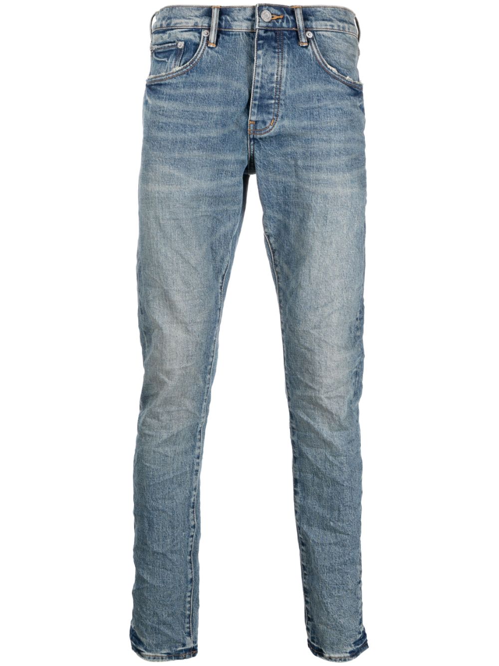 Purple Brand whiskering-effect stonewashed jeans - Blue von Purple Brand