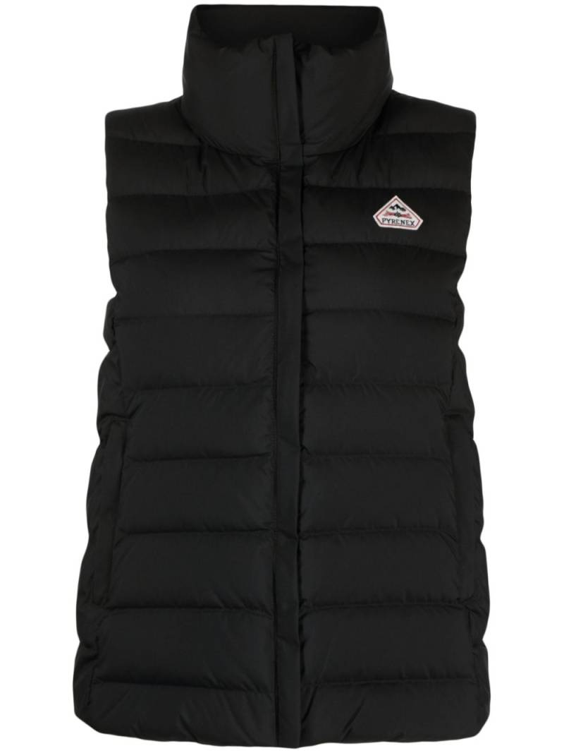 Pyrenex Spoutnic logo-patch quilted down gilet - Black von Pyrenex