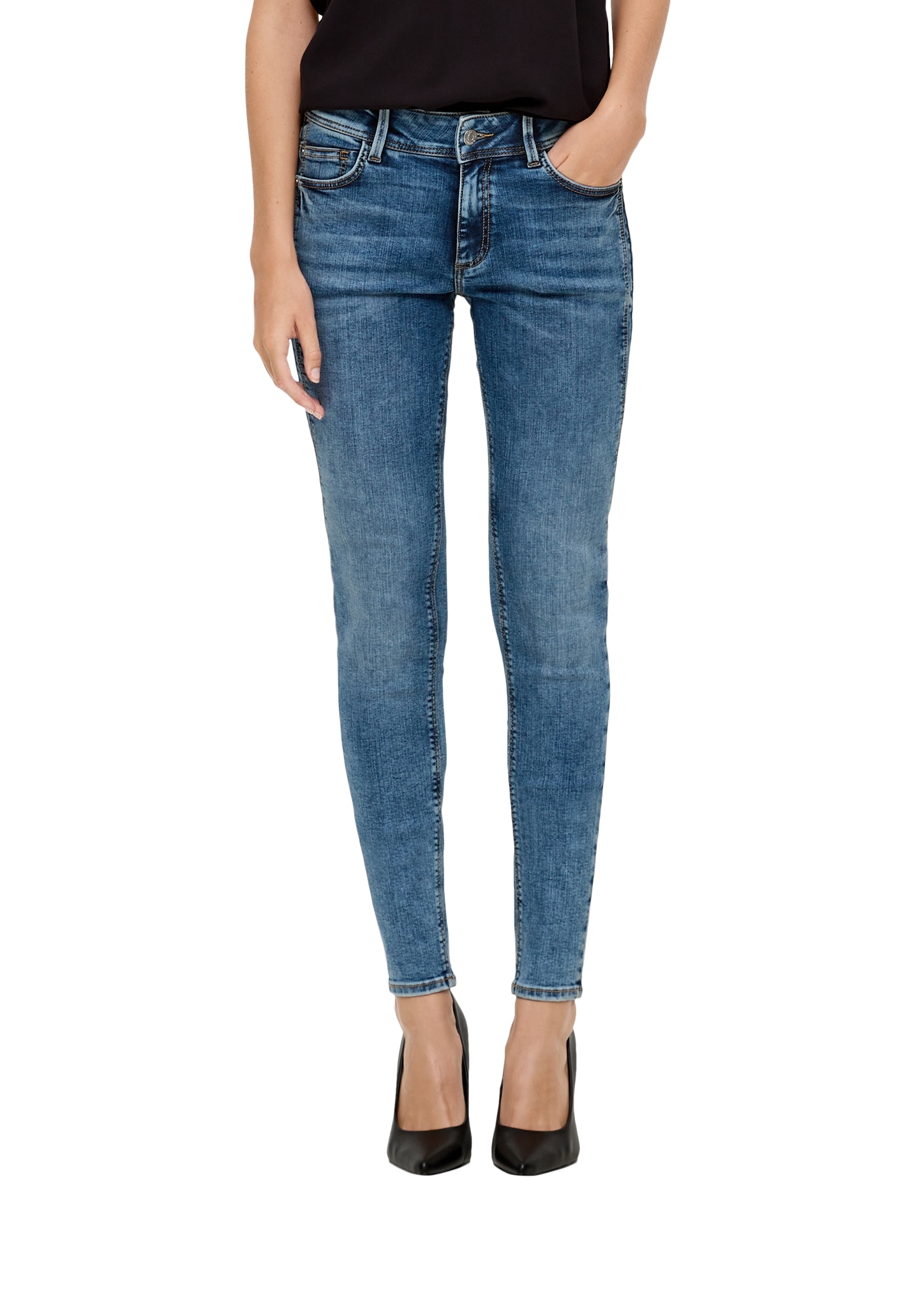 QS 5-Pocket-Jeans, in Washed-Optik QS 5-Pocket-Jeans, in Washed-Optik von QS
