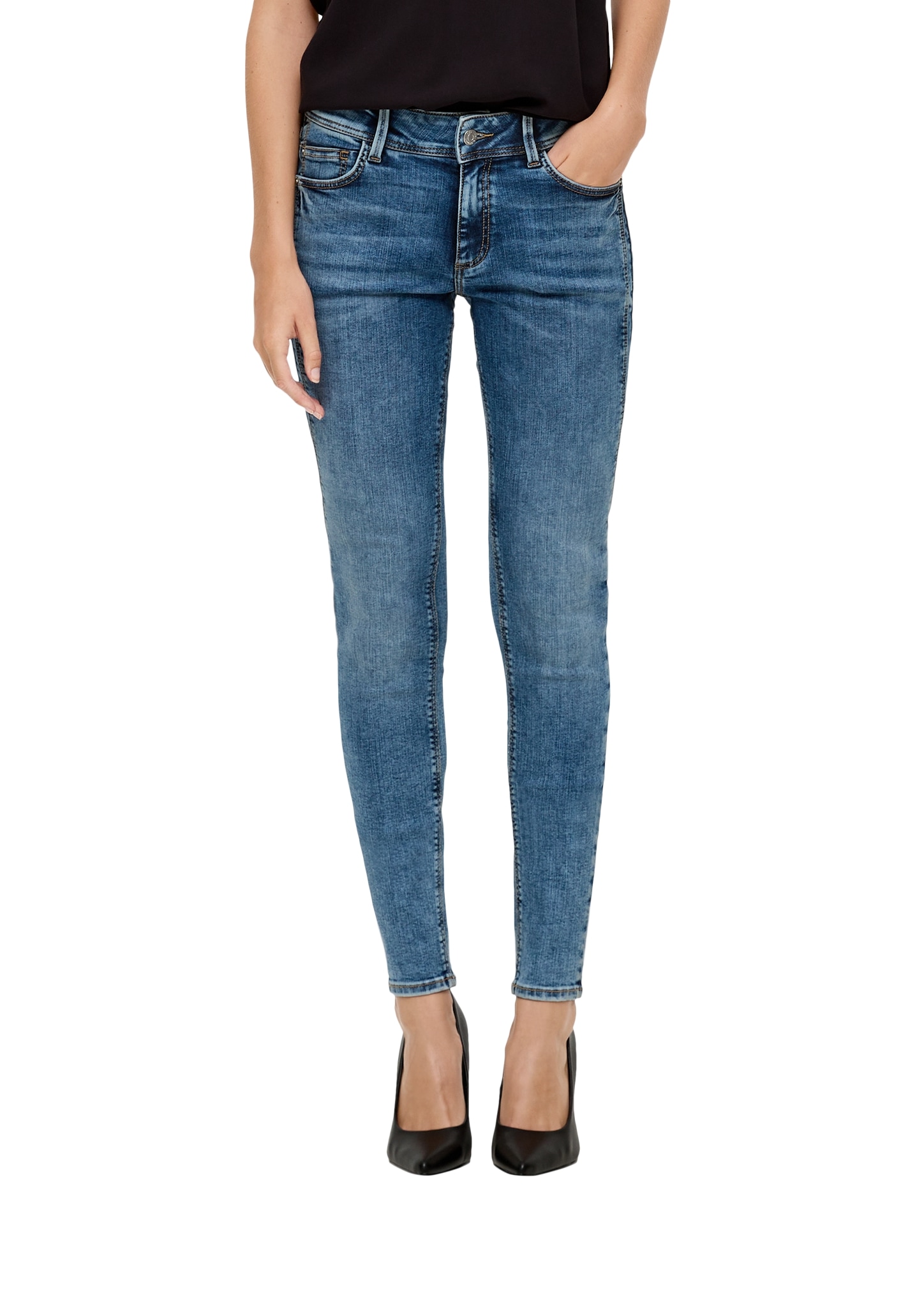 QS 5-Pocket-Jeans, in Washed-Optik von QS