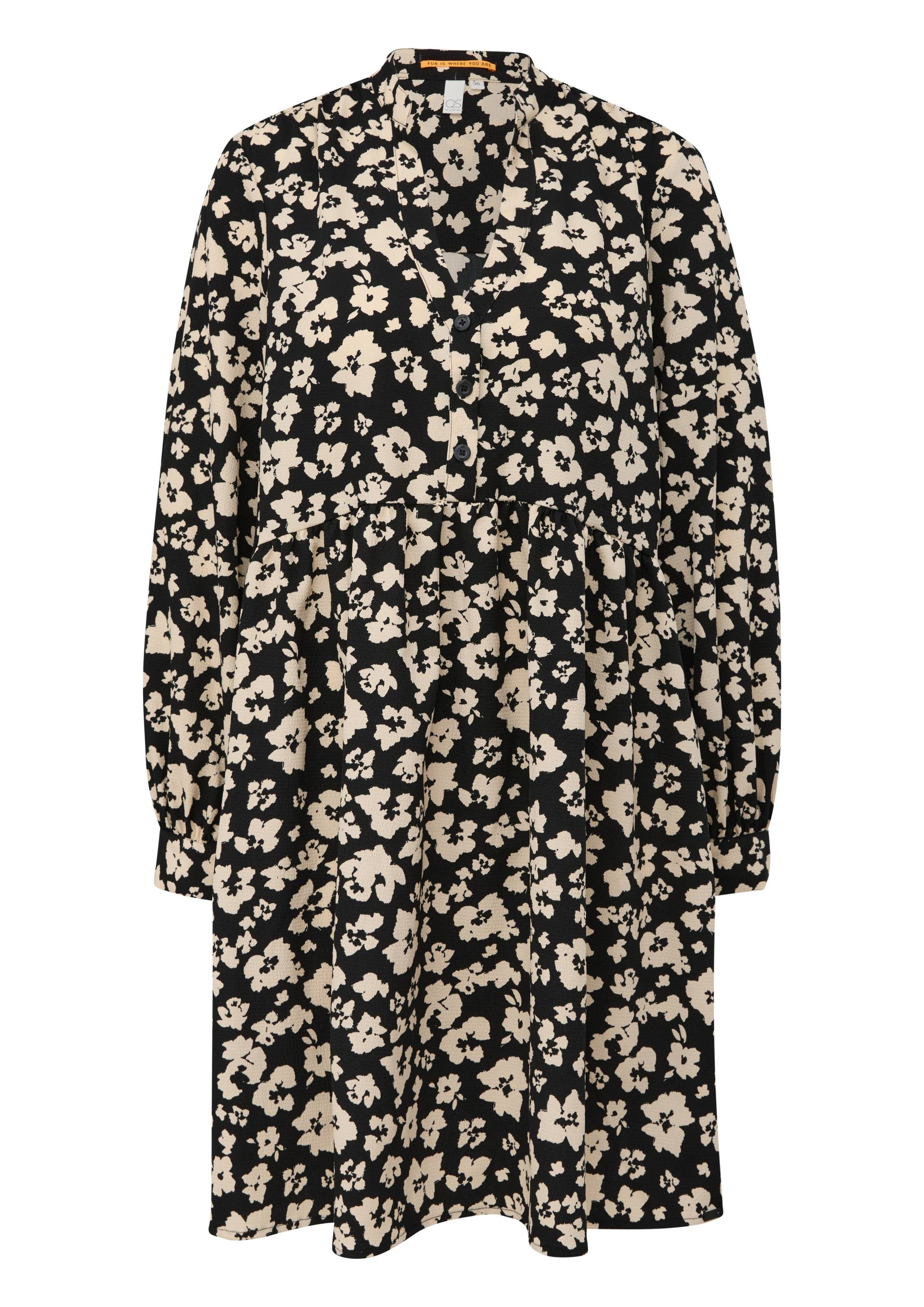 QS Druckkleid, mit kleinem Stehkragen QS Druckkleid, mit kleinem Stehkragen von QS