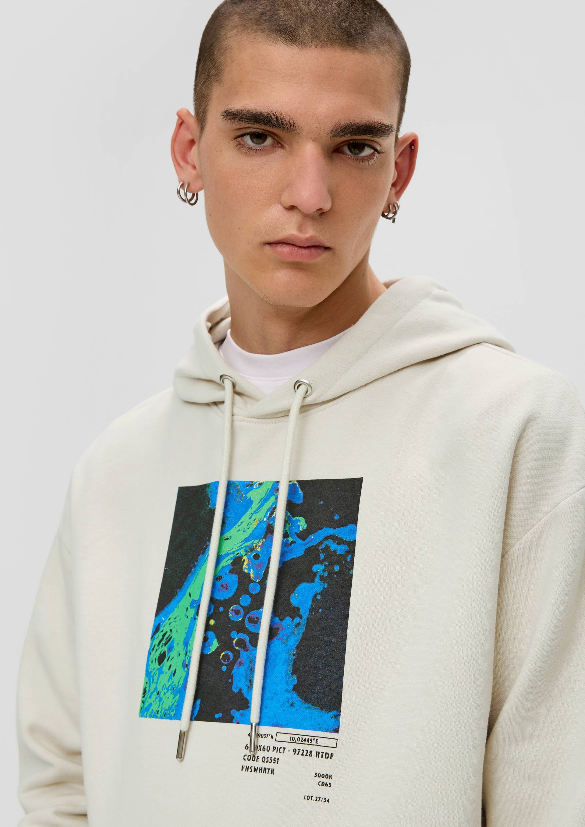 QS Hoodie, mit Frontprint von QS