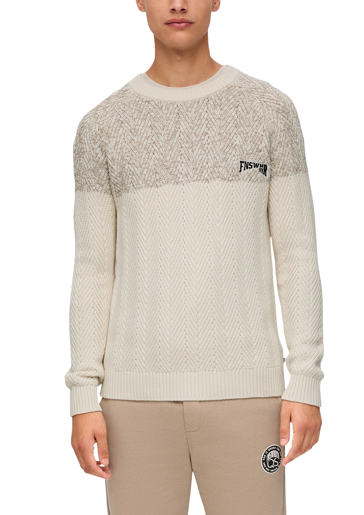 QS Strickpullover, in Colorblock-Optik von QS