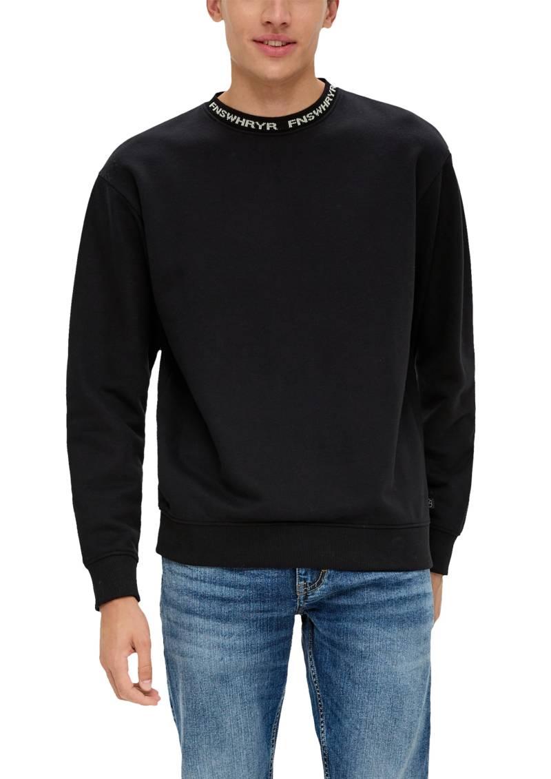 QS Sweatshirt, mit Jacquard-Blende von QS