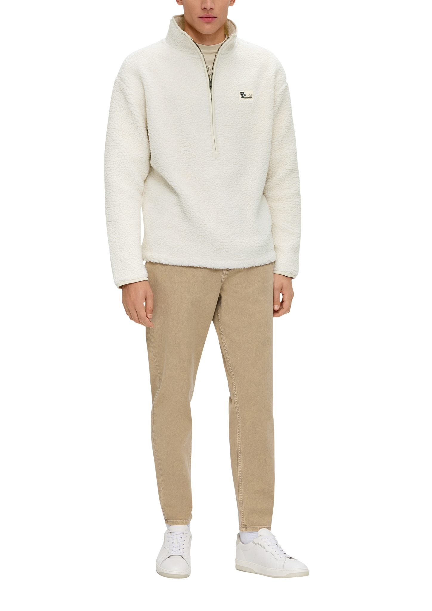 QS Sweatshirt, mit Label-Patch von QS