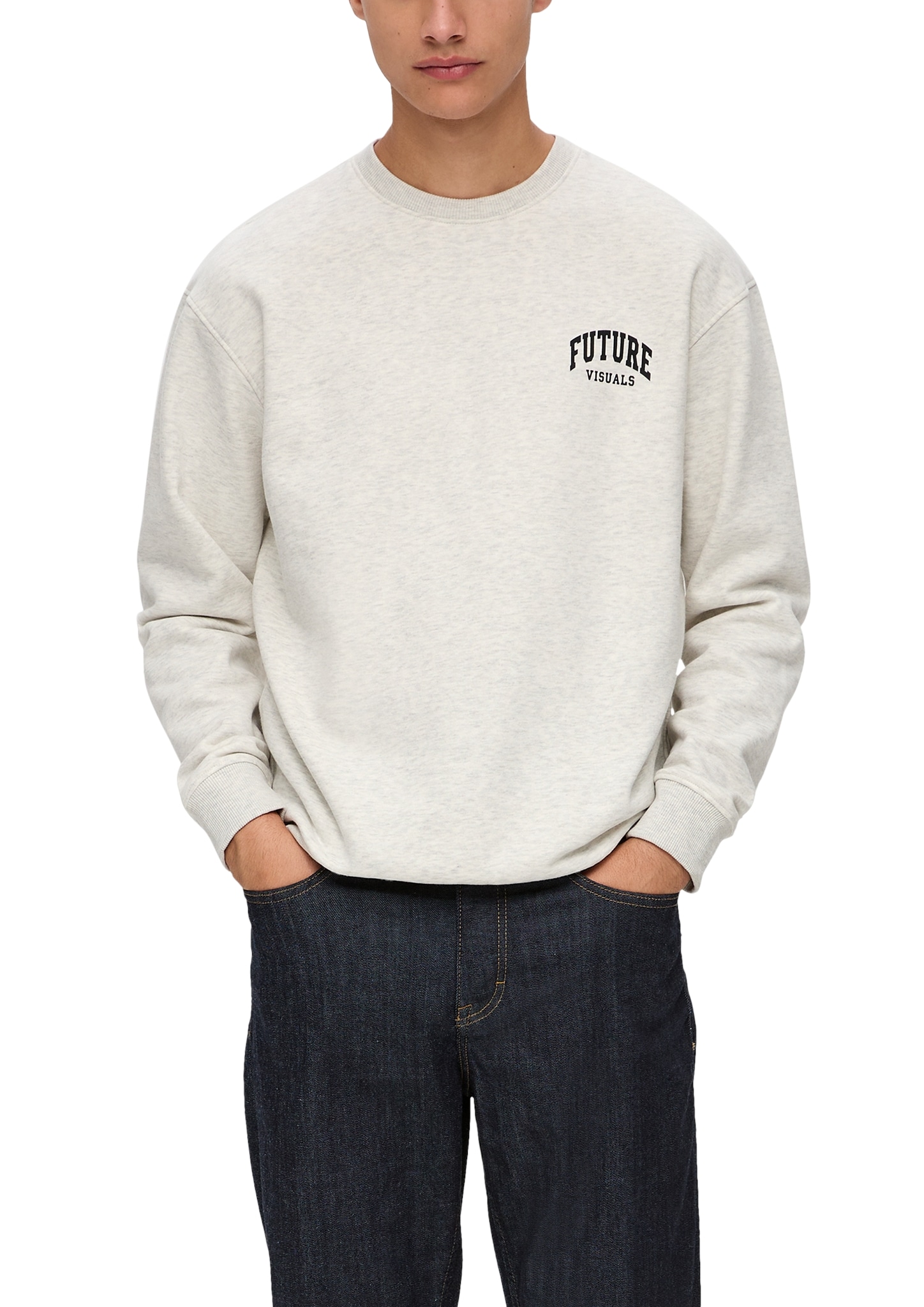 QS Sweatshirt, mit kleinem Frontprint von QS