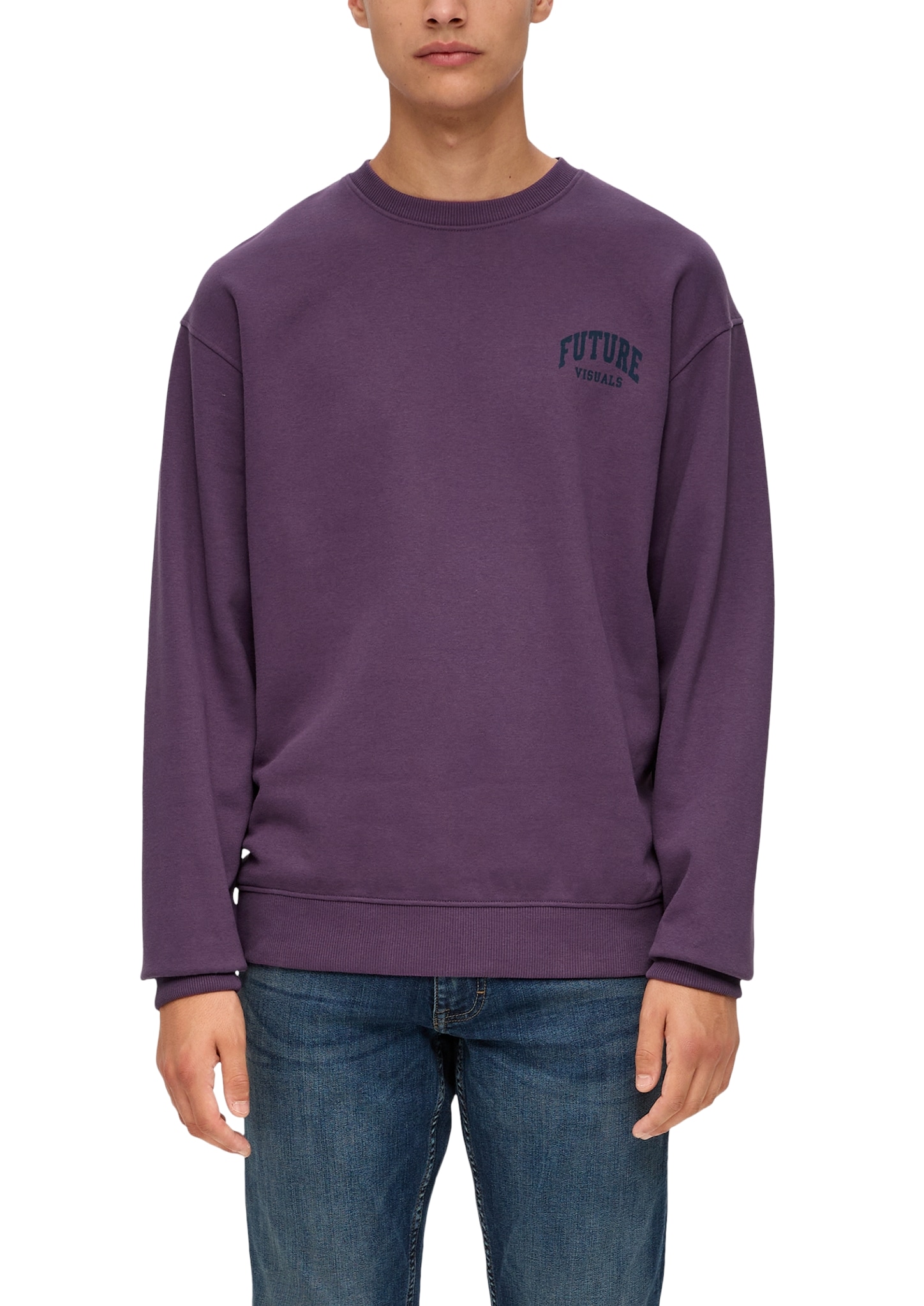 QS Sweatshirt, mit kleinem Frontprint von QS