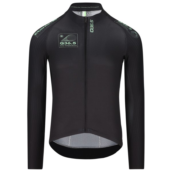 Q36.5 - Gregarius Hybrid Light Retrofuture Long Sleeve Jersey - Velotrikot Gr 3XL;L;M;S;XL;XXL schwarz von Q36.5