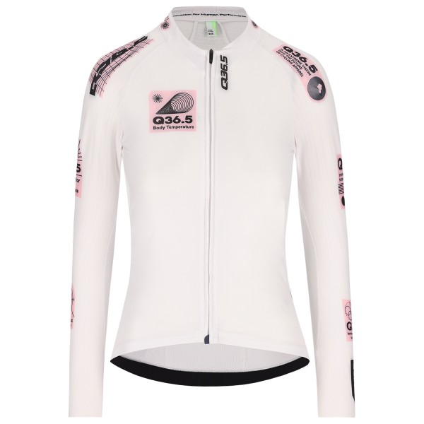 Q36.5 - Women's Gregarius Hybrid Light Retrofuture Long Sleeve Jersey - Velotrikot Gr L;M;S;XS weiß von Q36.5