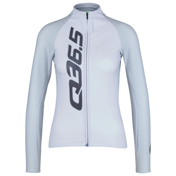 Q36.5 - Women's Gregarius Hybrid Signature Long Sleeve Jersey - Velotrikot Gr XS grau von Q36.5