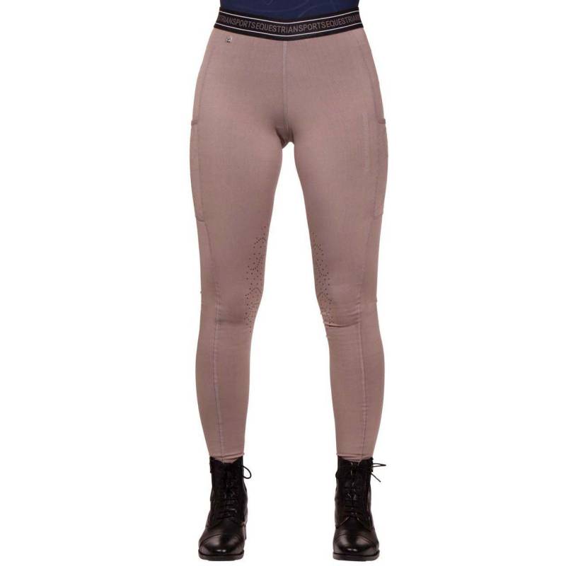 Leggings Reiten Frau Mid Grip Benthe Damen  38 von QHP