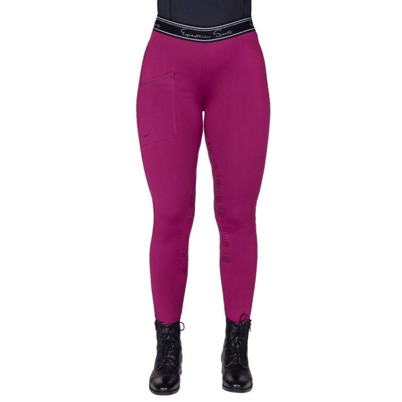 Reitleggings Full Grip Frau Eden Damen Himbeere 42 von QHP