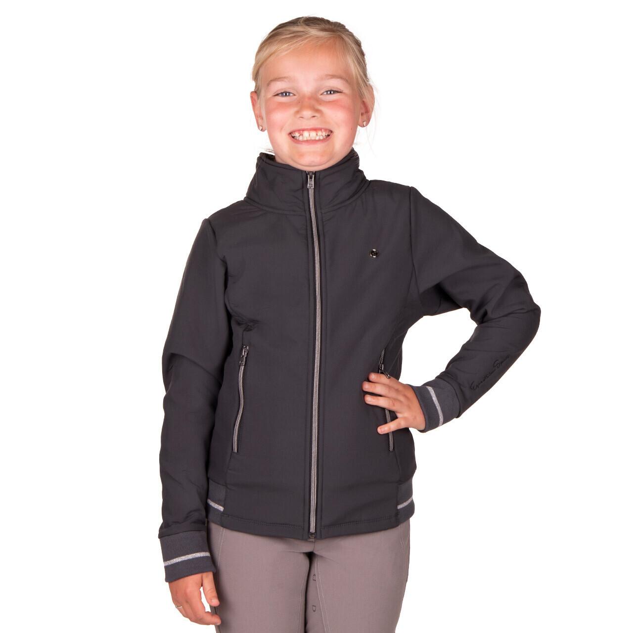 Wasserdichte Kinderjacke Lieke Jungen Anthrazit 8A von QHP