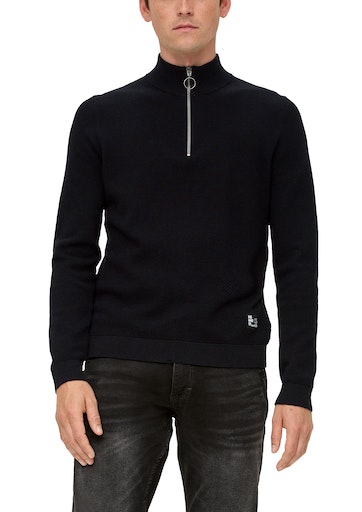 QS Stehkragenpullover, mit Reissverschluss von QS