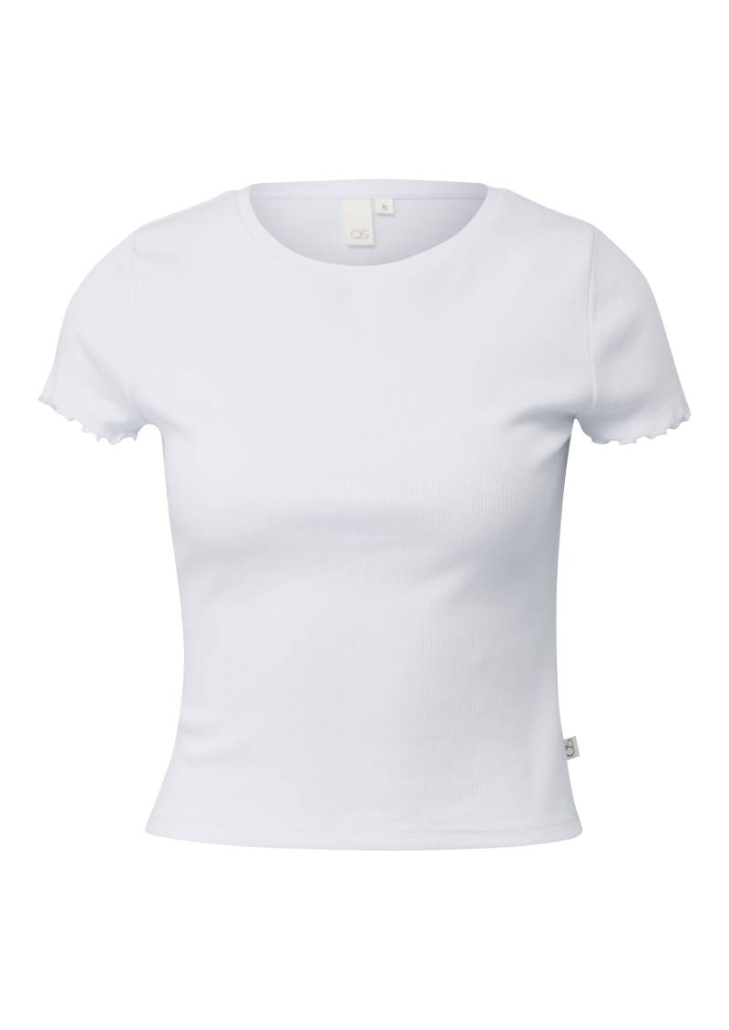 QS T-Shirt, mit Rollsaum von QS