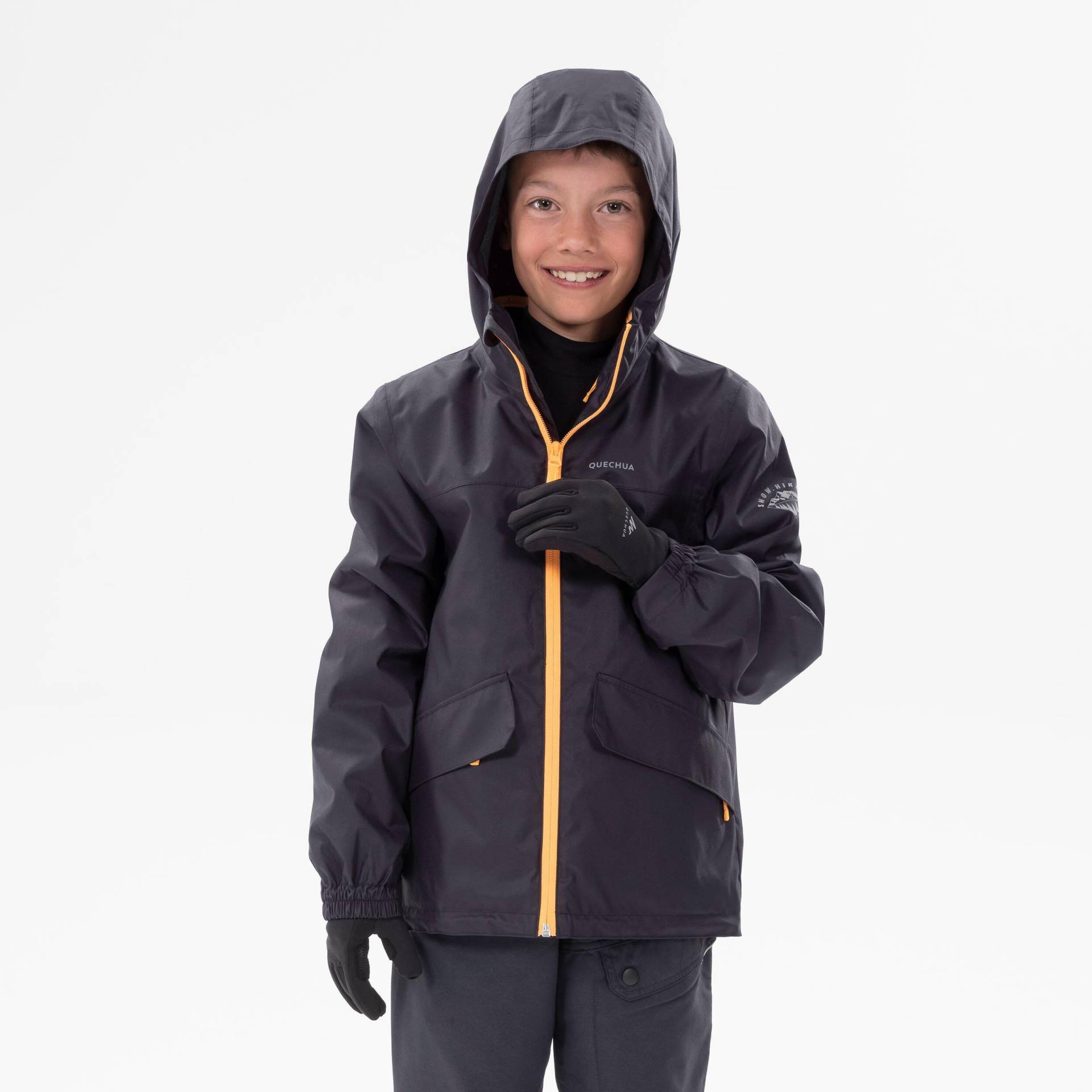 3-in-1-jacke - Sh100 Unisex Gewittergrau 123-130CM von QUECHUA