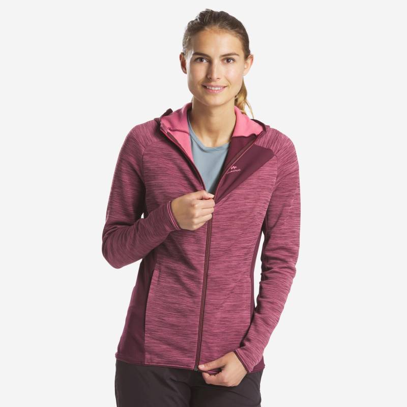 Fleece - Mh520 Light Damen Bordeaux M von QUECHUA