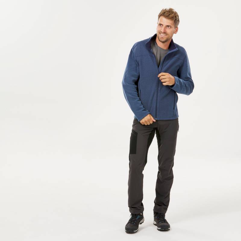 Fleece - Mh120 Herren Blau Bedruckt L von QUECHUA