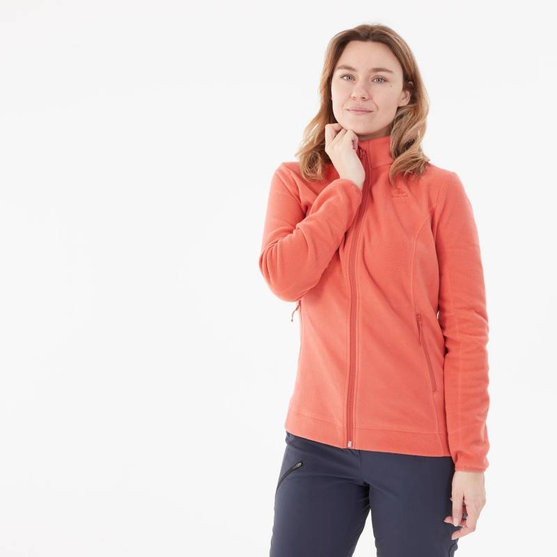 Fleece - Mh120 Damen Orange Bunt S von QUECHUA