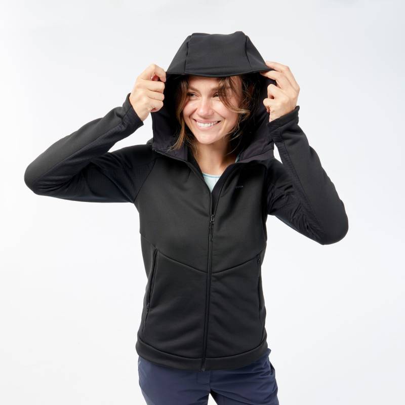 Fleece - Mh520 Damen Schwarz Leicht XXL von QUECHUA