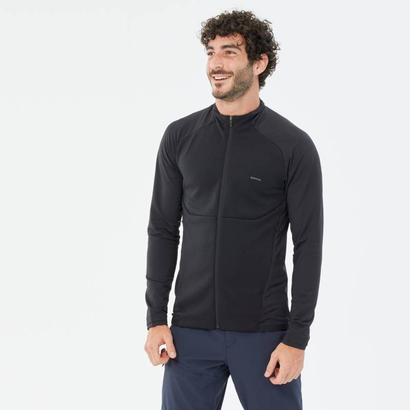 Fleecejacke Leicht Bergwandern - Mh520 Light Herren Schwarz Leicht 3XL von QUECHUA