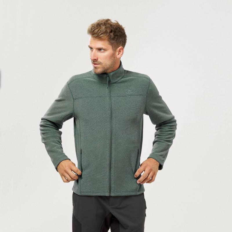 QUECHUA - Fleece MH120, für Herren, Titangrau, Größe L von QUECHUA