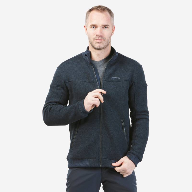 Fleece - Sh100 Warm Herren Blau Bedruckt XXL von QUECHUA