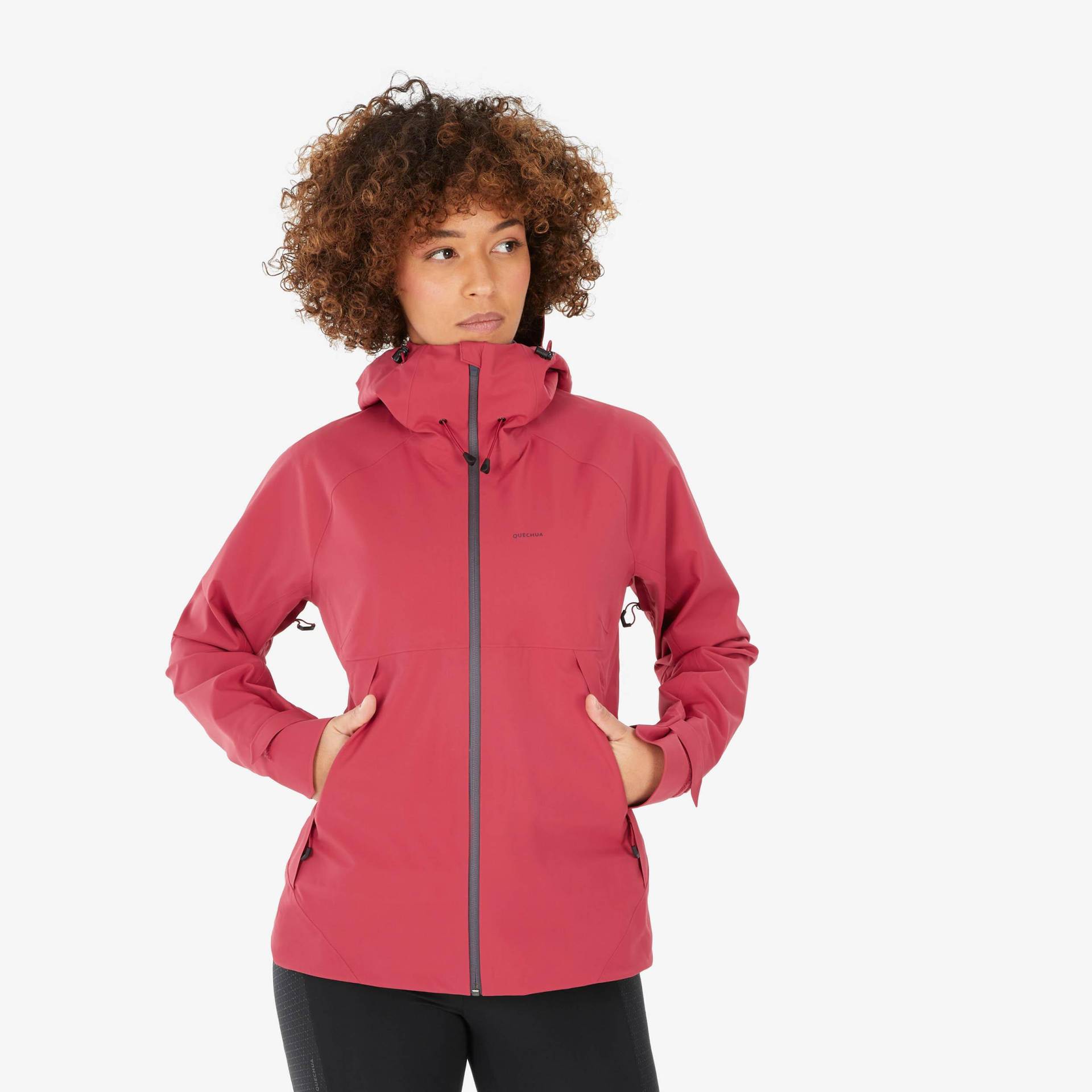 QUECHUA - Jacke MH500, für Damen, Rot Bunt, Größe 52/2XL von QUECHUA