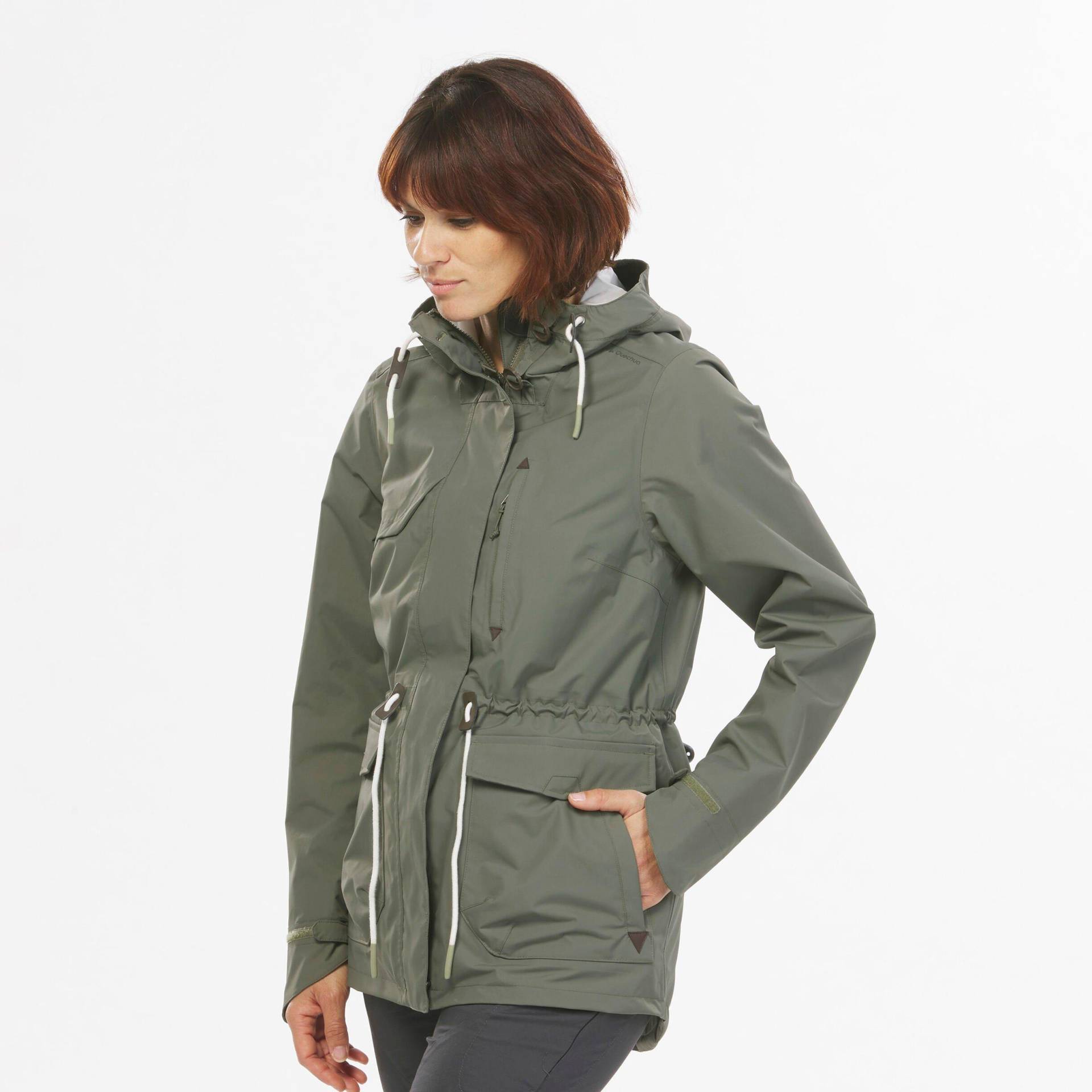 QUECHUA - Jacke NH900 WTP, für Damen, Khaki, Größe XS von QUECHUA