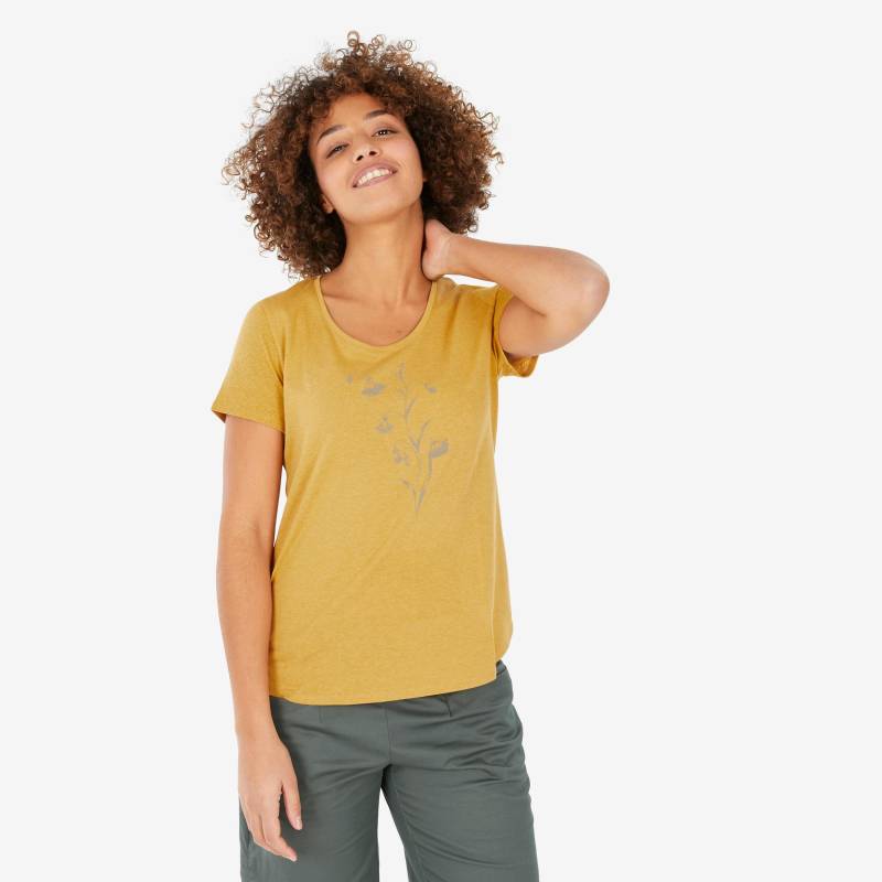 Kurzarmshirt - Nh500 Damen Gelbgold XS von QUECHUA