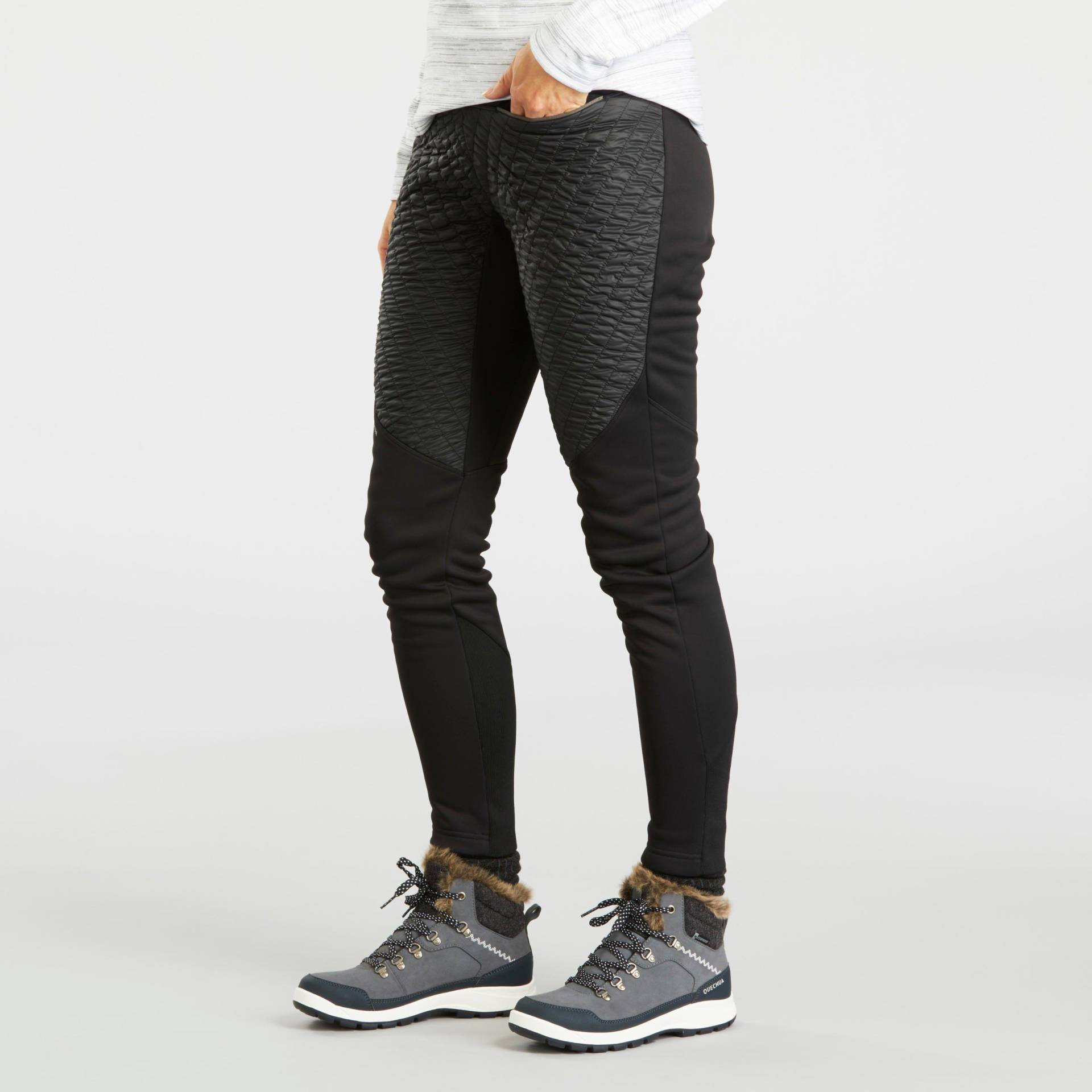 Leggings - Sh500 Damen Schwarz Leicht L von QUECHUA