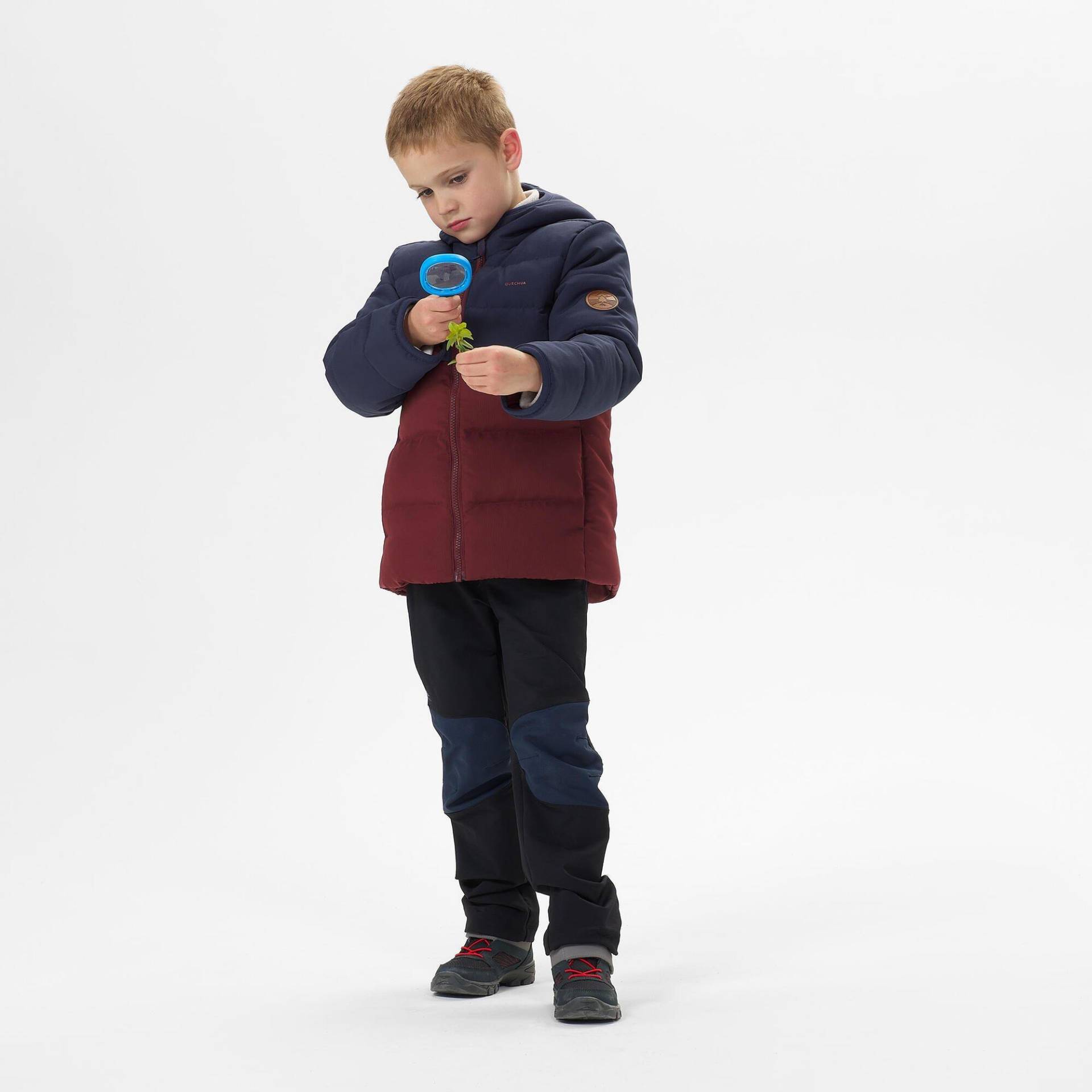 QUECHUA - Wattierte Jacke Wandern Kleinkinderblau/bordeaux, 96-102CM, Mitternachtsblau von QUECHUA