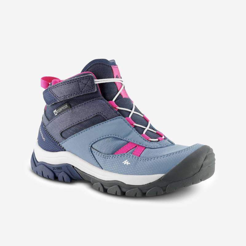 Schuhe - Crossrock Mid Wtp Unisex Blau Bedruckt 33 von QUECHUA