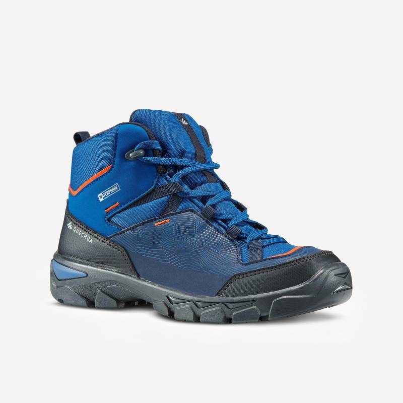 Schuhe - Mh120 Mid Wtp Unisex Blau Bedruckt 35 von QUECHUA