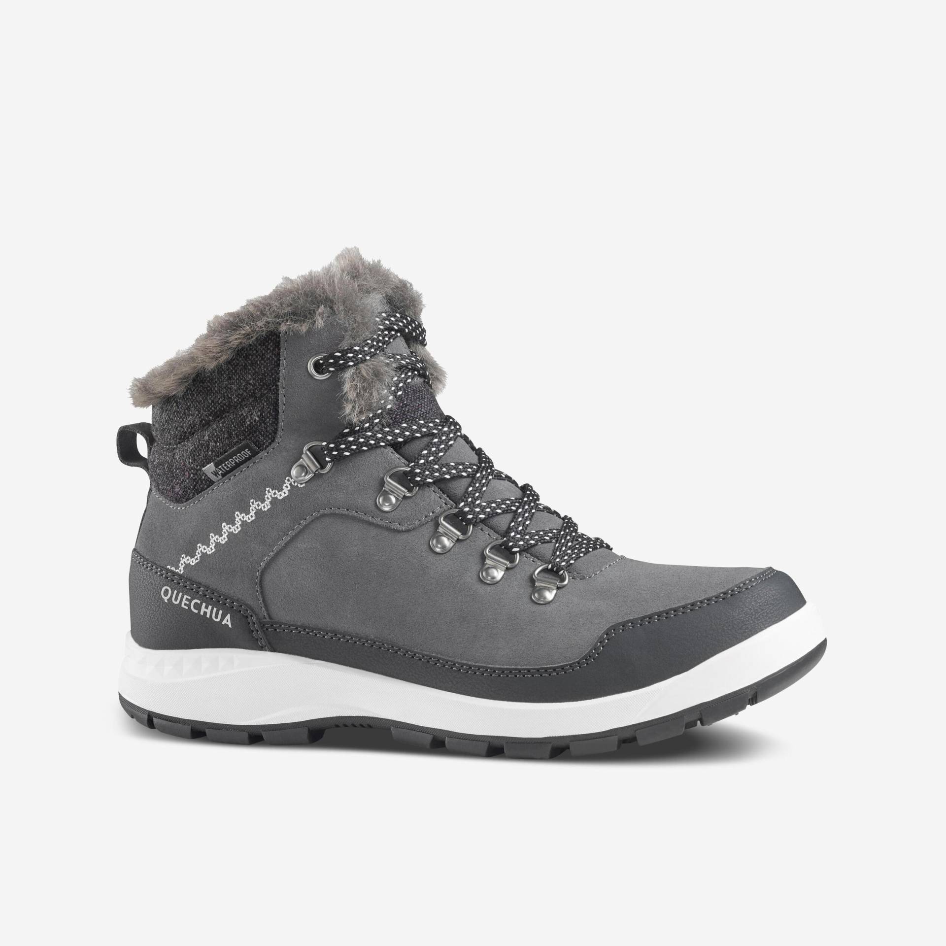 Schuhe - Sh900 Mid Damen Gewittergrau 37 von QUECHUA