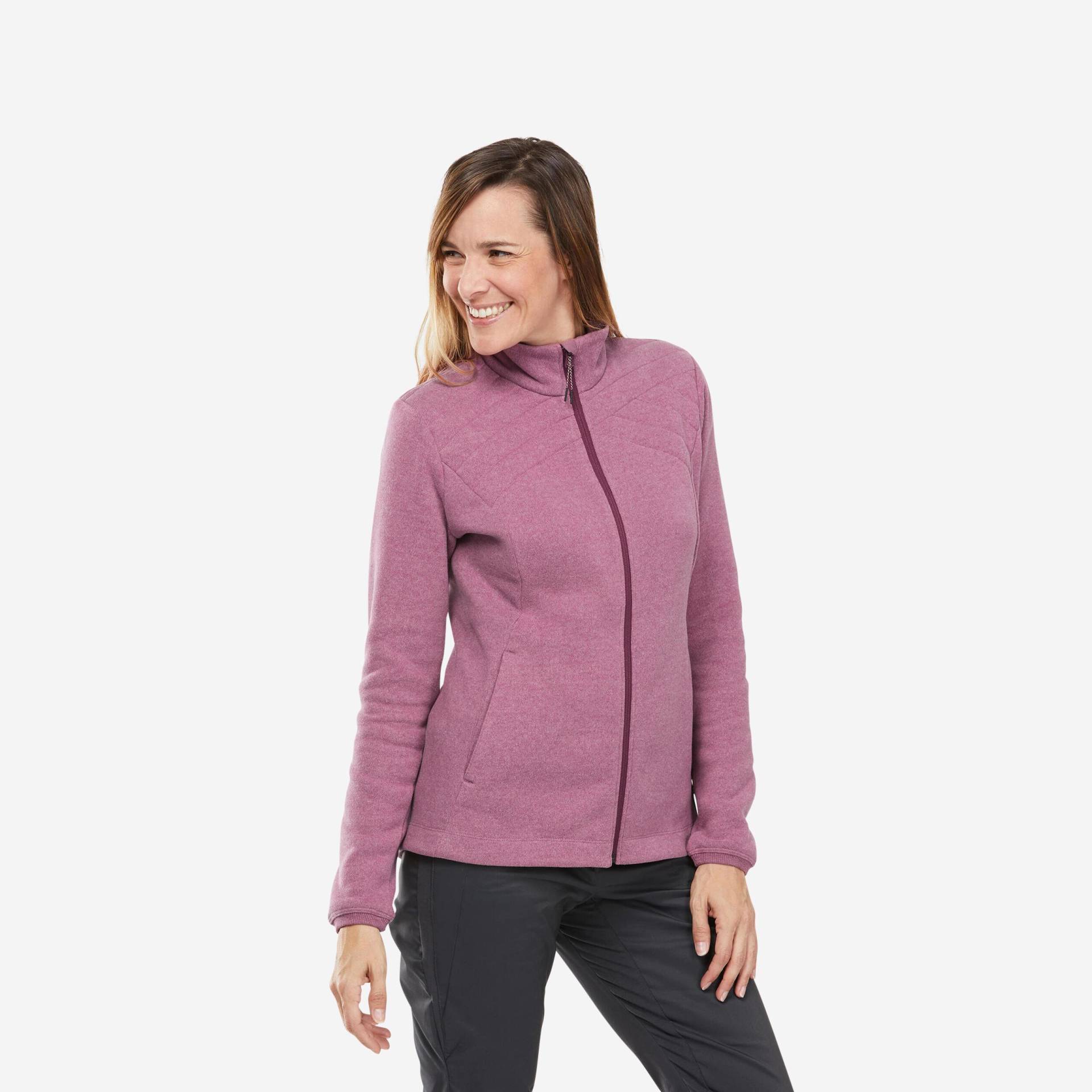 Pullover - Nh150 Damen Dunkelrosa S von QUECHUA