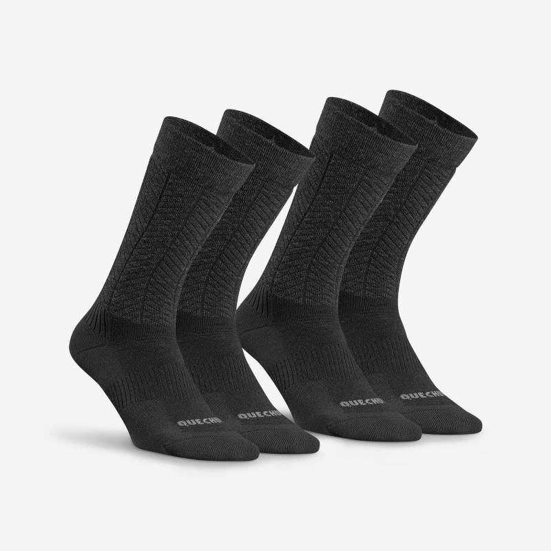 Socken - Sh500 Mid Herren Schwarz 39-42 von QUECHUA