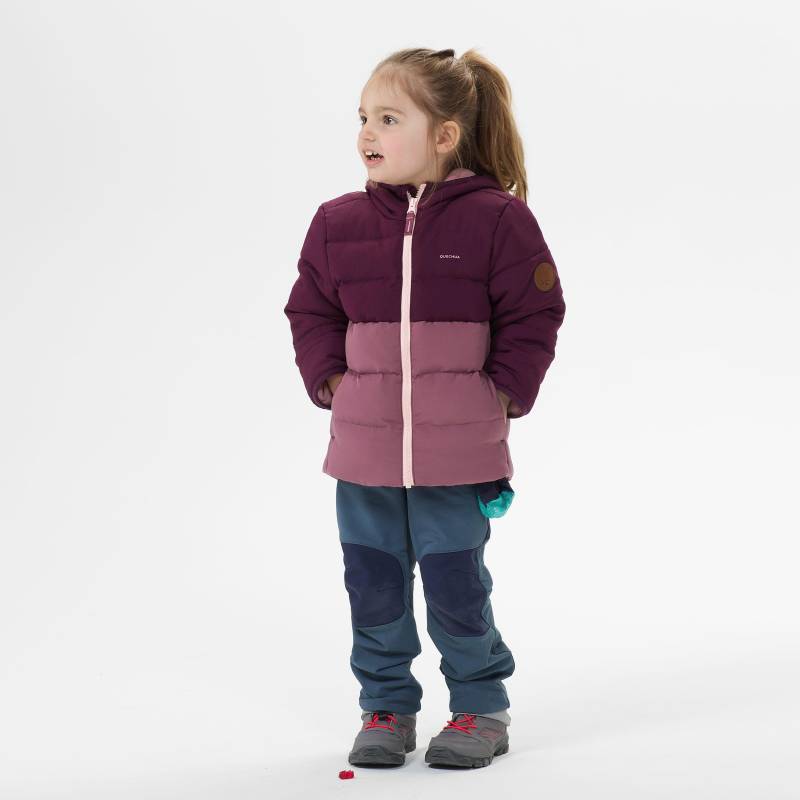 Wattierte Jacke - Xwarm Unisex Violett Bedruckt 113-122CM von QUECHUA