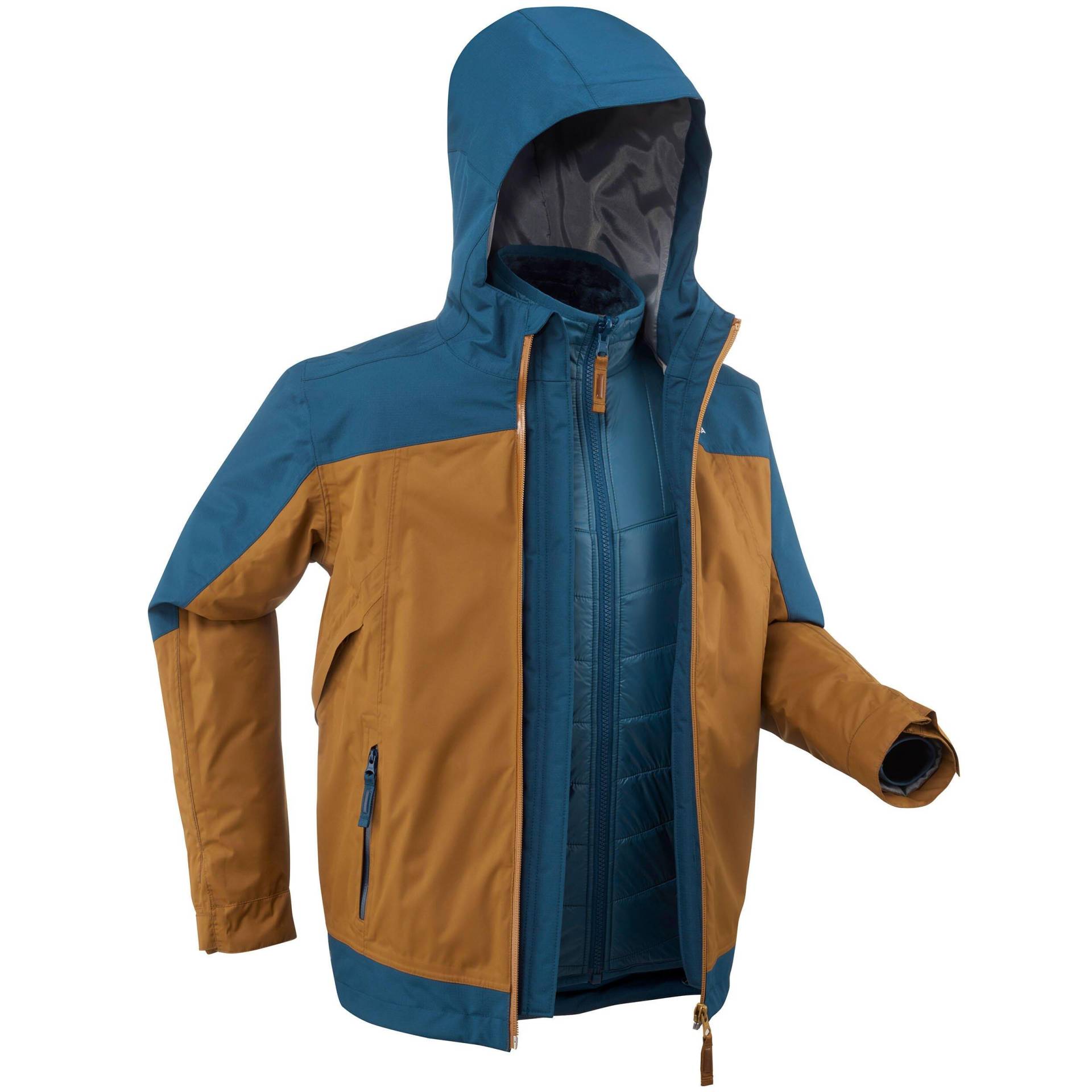 3-in-1-jacke - Sh500 3in1 Unisex Mittelblau 131-140CM von QUECHUA