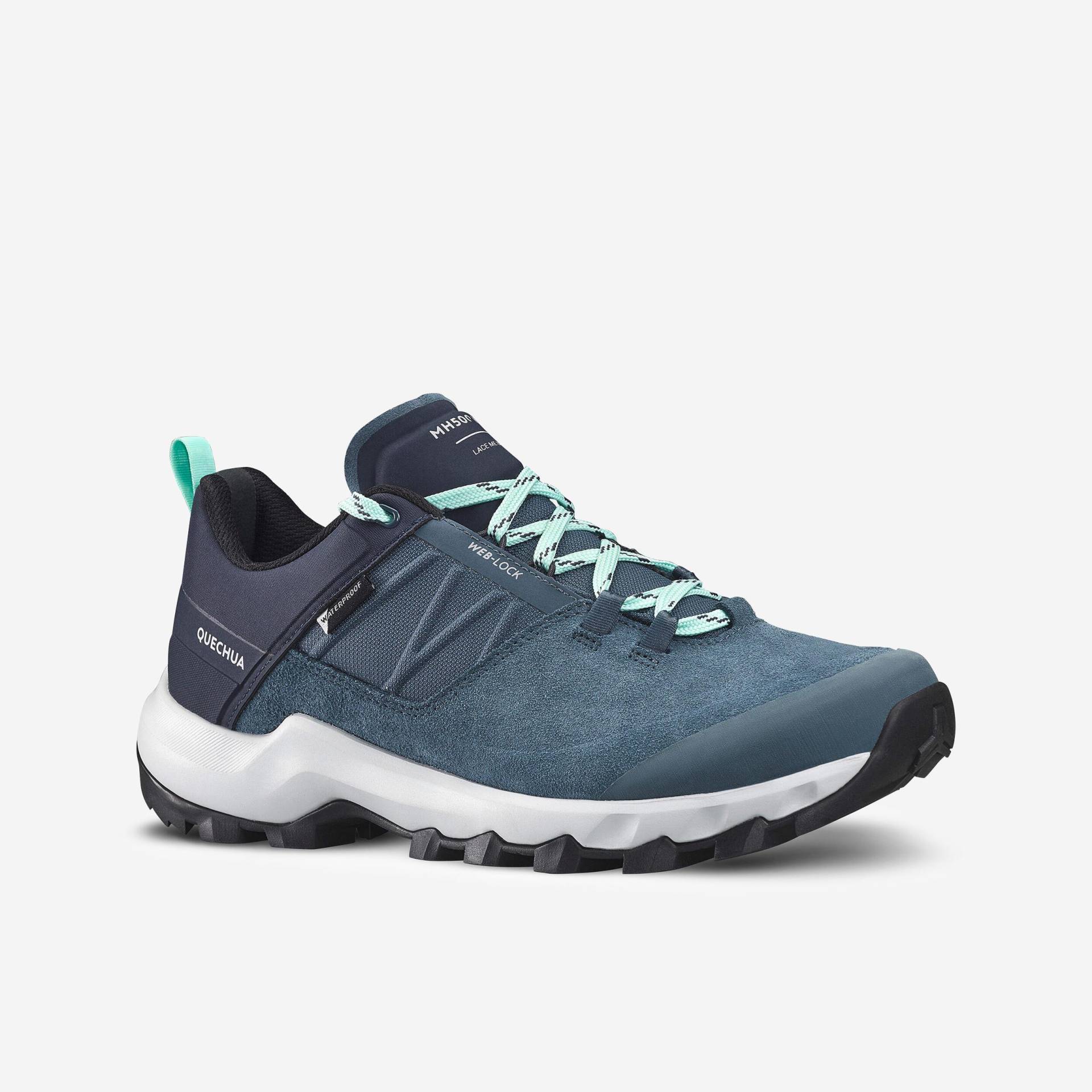 Schuhe - Mh500 Damen Blau Bedruckt 37 von QUECHUA