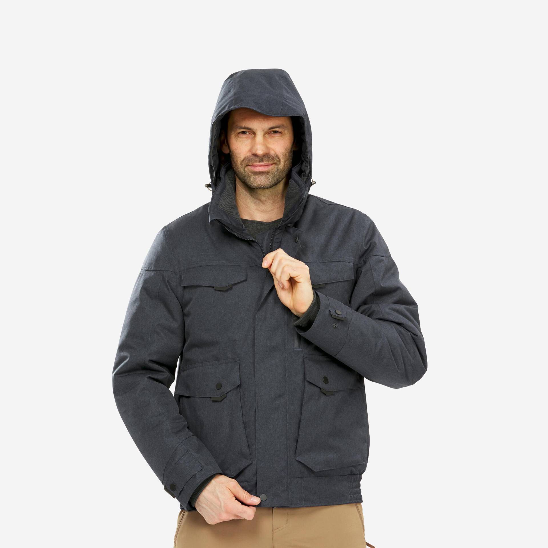 QUECHUA - Jacke SH500, für Herren, Charcoal Black, Größe L von QUECHUA