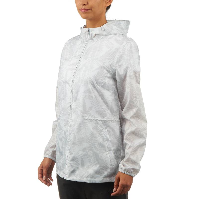 Jacke - Raincut Zip Damen Weiss  XS von QUECHUA