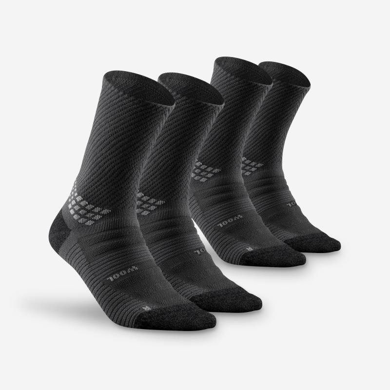 QUECHUA - Socken MH 900, für Herren, Space Black, Größe 35-38 von QUECHUA