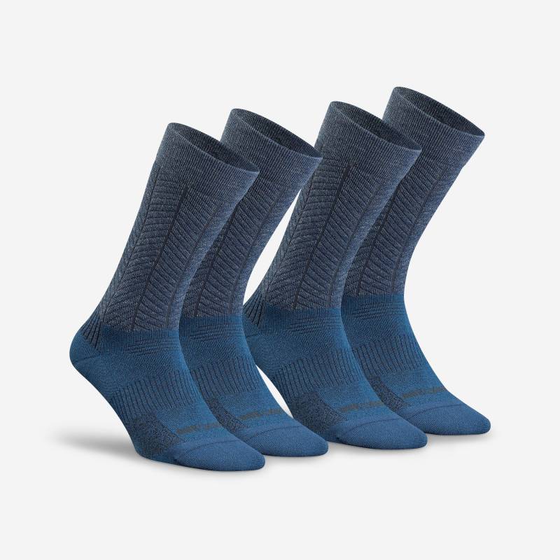 Socken - Sh500 Mid Herren Blau Bedruckt 39-42 von QUECHUA