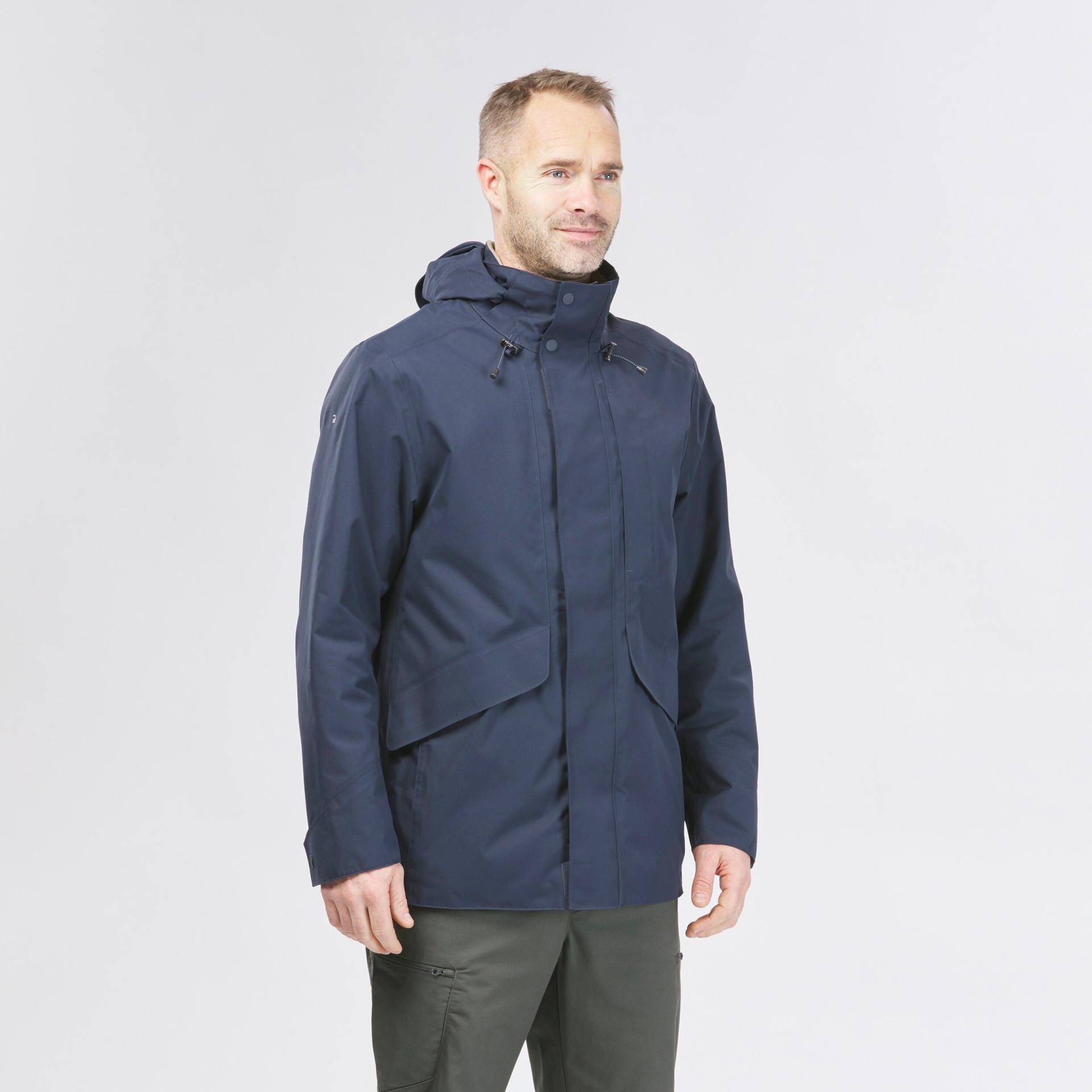 Jacke - Nh550 Waterproof Herren Blau Bedruckt 4XL von QUECHUA