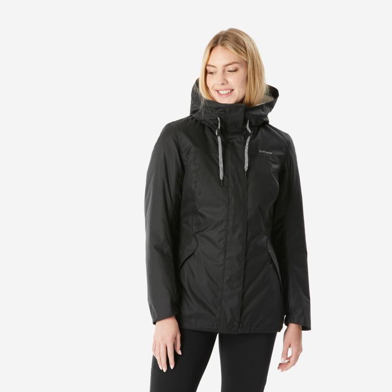 Winterjacke Bis -10°c Wasserdicht Winterwandern - Sh500 Damen Schwarz Leicht M von QUECHUA